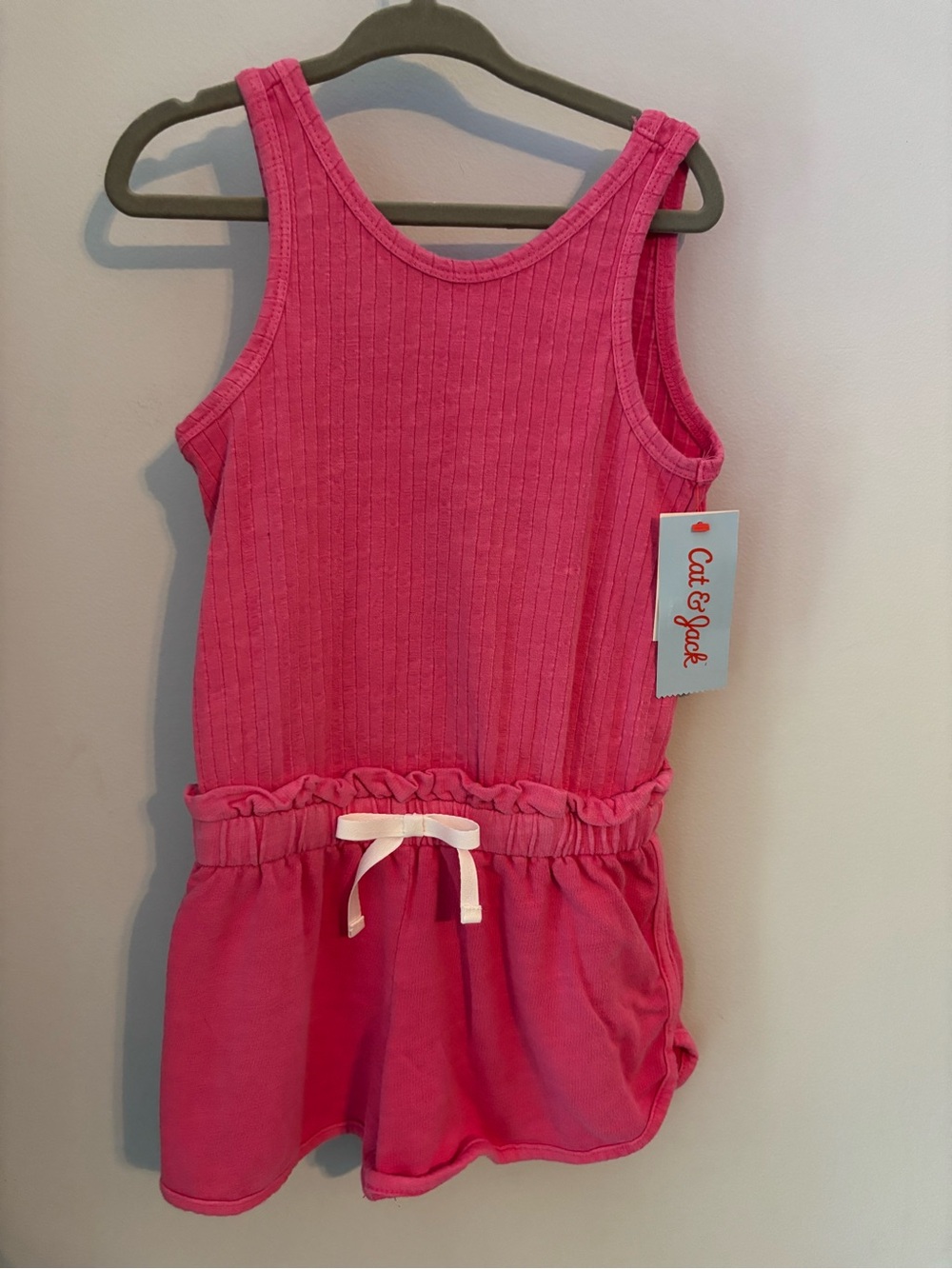 New Cat & Jack Size 4T Pink Cotton Romper